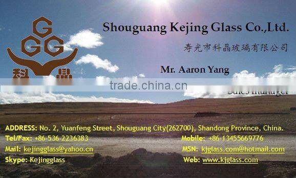 customized edge cut clear sheet glass