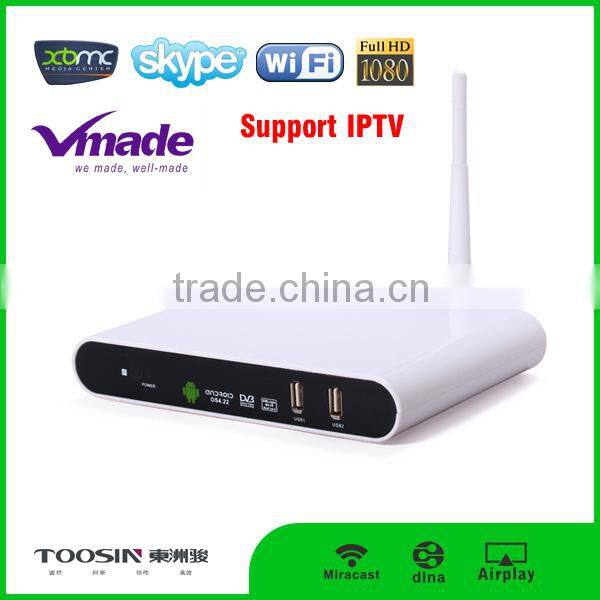 Hybrid rk3188 dvb t2 android tv box