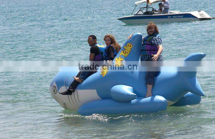 Summer Day Favorite can ride inflatable shark for swimming pool