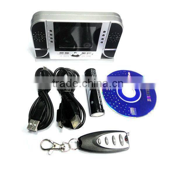 Night Vision Motion Detecting HD 720P Hidden Camera SD Card DVR Clock