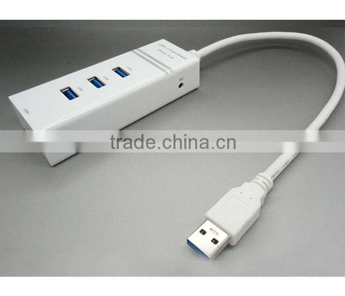 Portable High Speed 5Gbps Bulit-in 35cm USB Cable 4ports USB3.0 Hub for USB Device