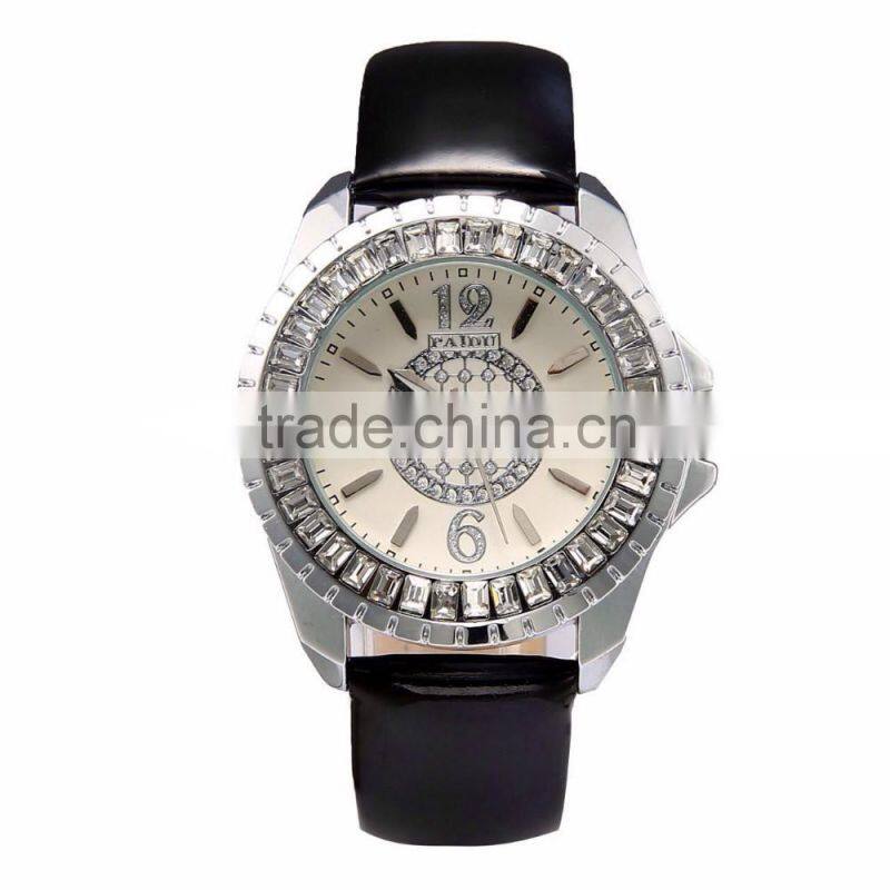 New Gold steel watches Luxury Women Watch calendar diamond lady watch