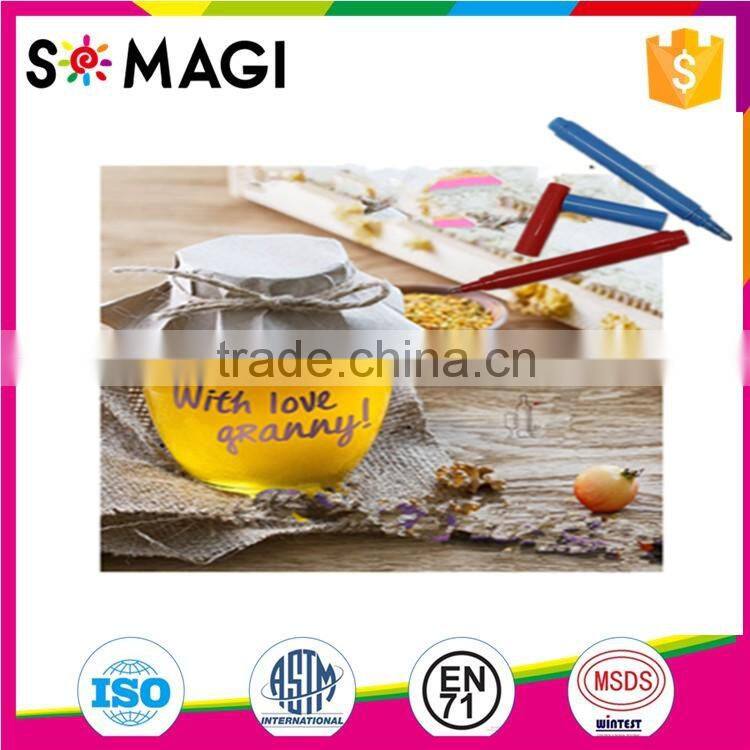 Non-toxic Multi-use Ideal Food Grade Ink Erasable Wine Glass Pens 8pack For Dishwasher Safe Erasable Wedding Wine Charms