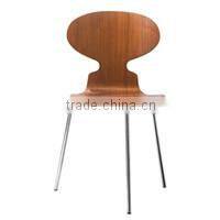 Colorful Wooden Seat Restaurant Furniture Restaurant Chair Cheap with Tube Legs