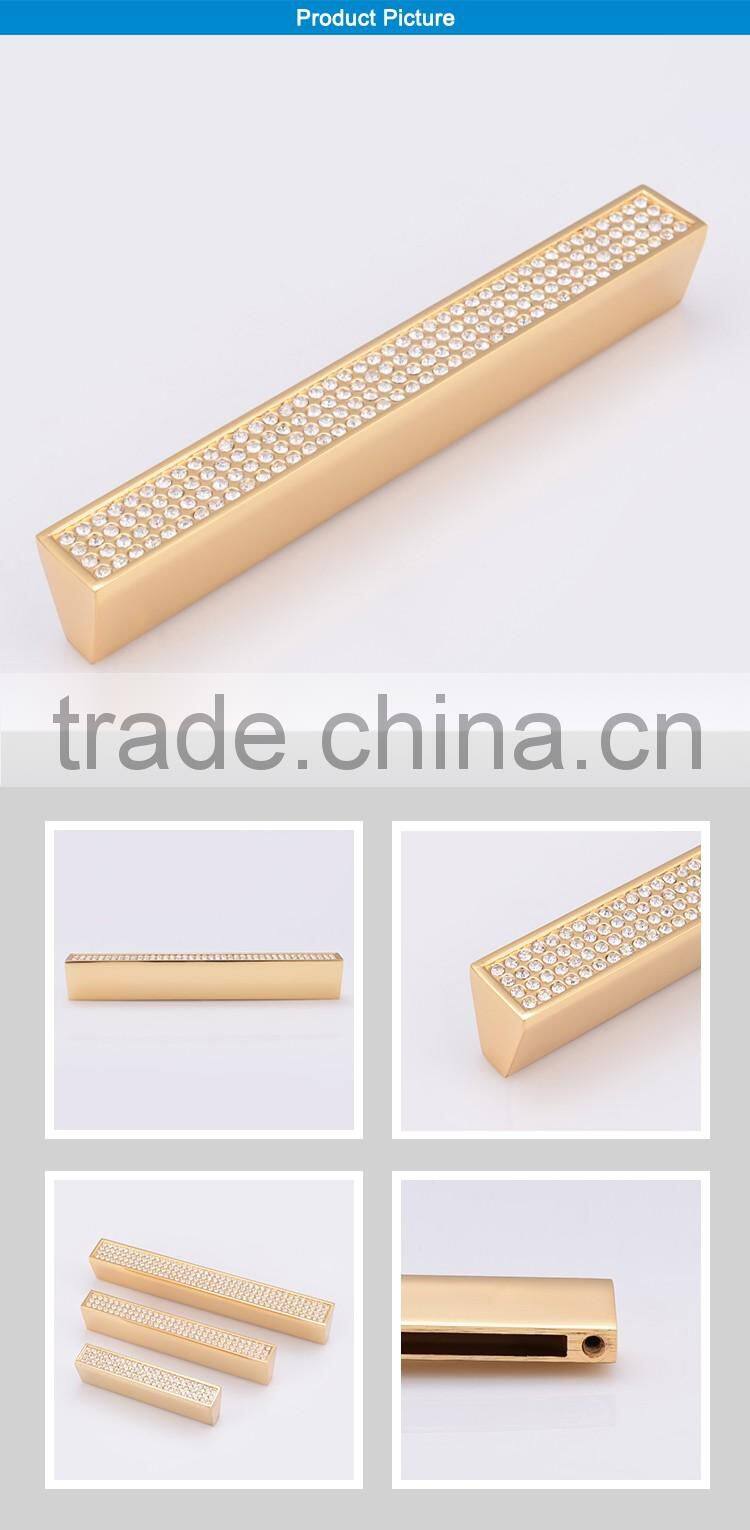 Top grade decorative glass crystal rhinestone furniture handles