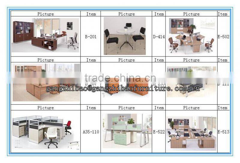 modern office workstation for two people with book shelf with four legs E-514