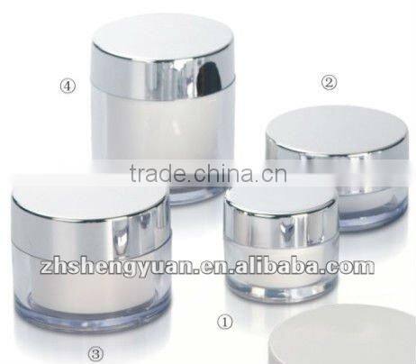 round clear jar for cosmetic packaging with screw cap