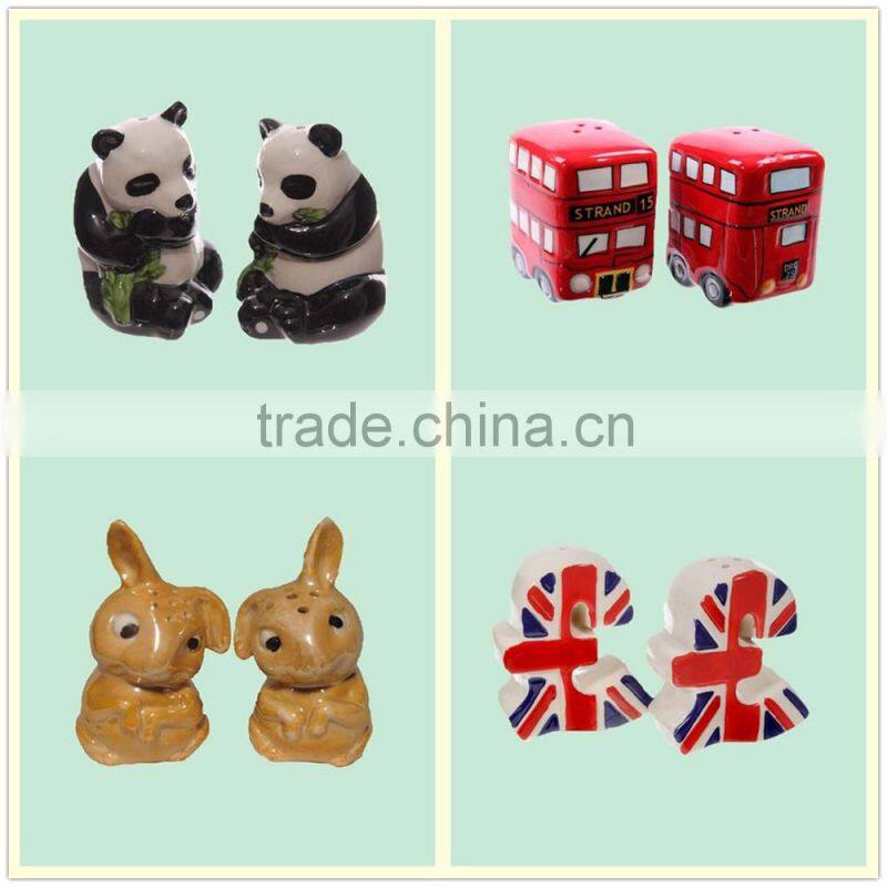 wholesale customized ceramic cat shaped condiment pot