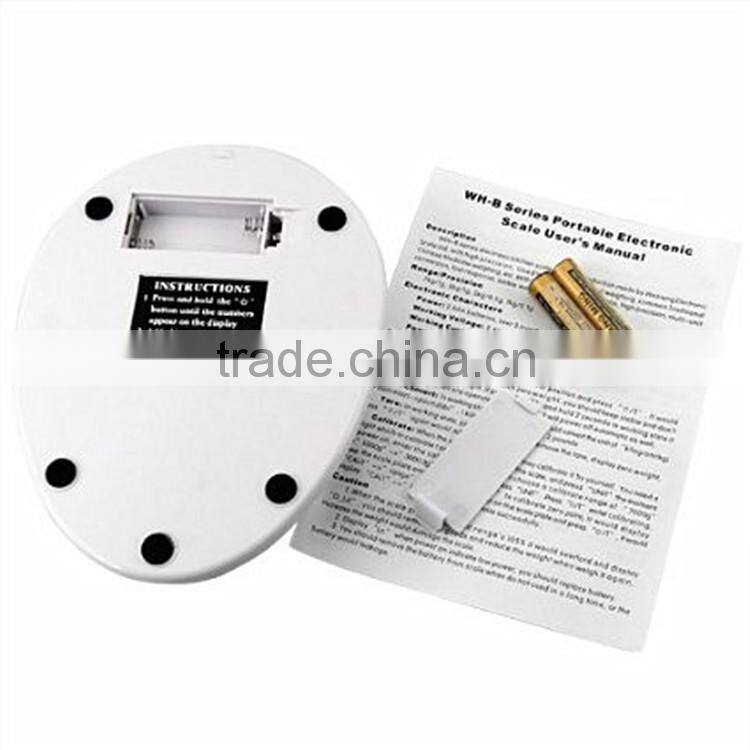 High-end food grade plastic digit 5kg/1g kitchen gram scale