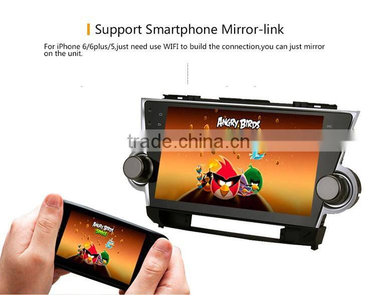 10.2 Inch 2 din 1.6GHz car dvd player with GPS for toyota