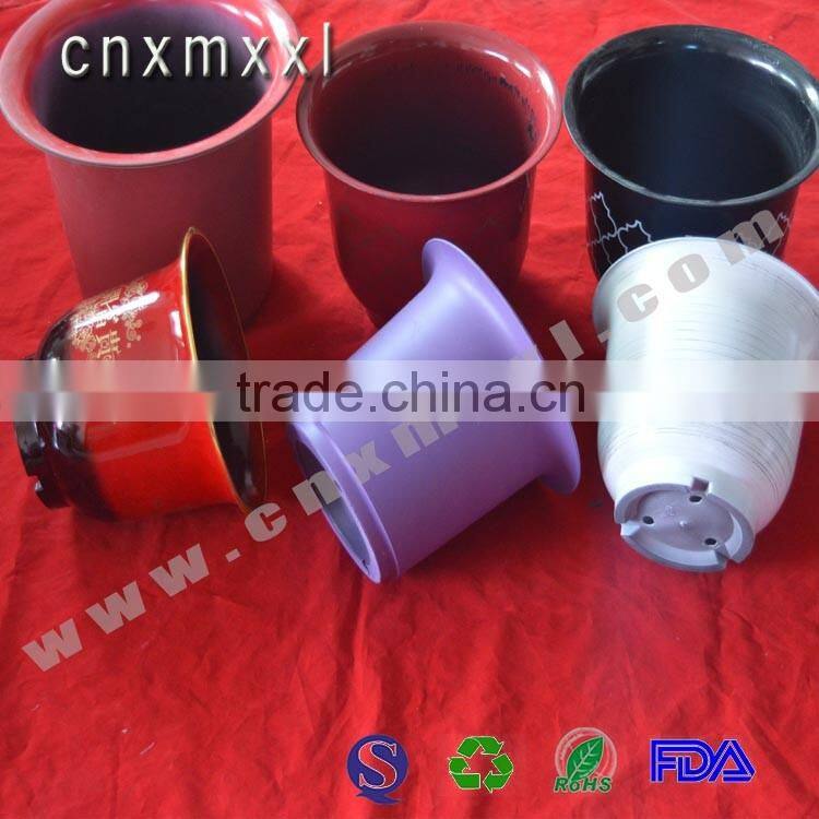 PP plastic clear flower pots & round plastic flower pot rose flower