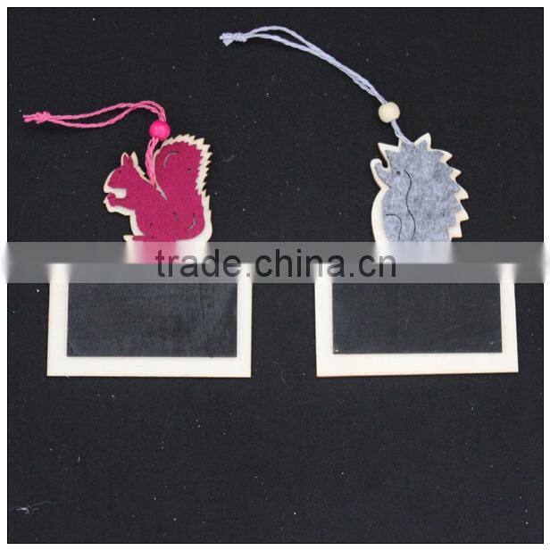 leaf shape non-woven garden decoration wooden blackboard plant lable