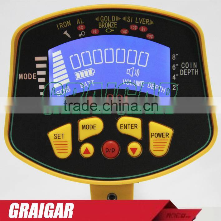 Underground Metal Detector MD-3010II with LCD light, three colors black,yellow,green