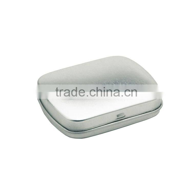 Rectangular Condom Tin Box with Hinged