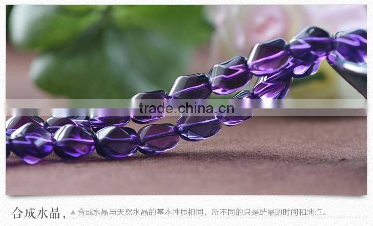 10*12mm twisted synthetic cheap jewerlry beads amethyst decorative stone