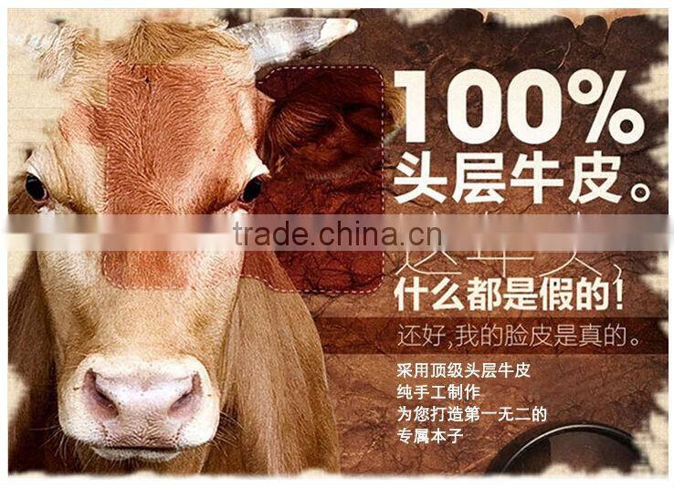 2014 new genunine leather handmade leather notebook