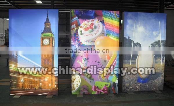 Frameless aluminum design advertising outdoor fabric light box waterproof