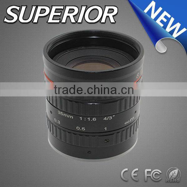 china top ten selling products 8.0 MP Focal length 35mm F1.6 IR night vision Manual Iris C mount cctv lens optic lens