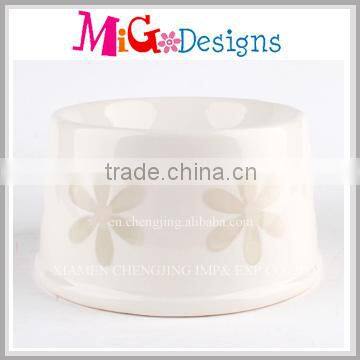 Handpainted Ceramic Round Personalized Pet Bowls