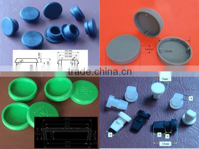 1/2" 1" 2" square hole plugs silicone rubber cap silicone rubber waterproof dustproof hole plugs