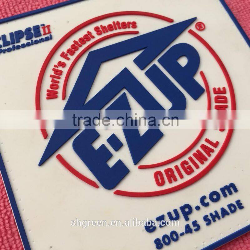 Korea design sew on soft rubber patch,pvc repair patches for bag and uniform