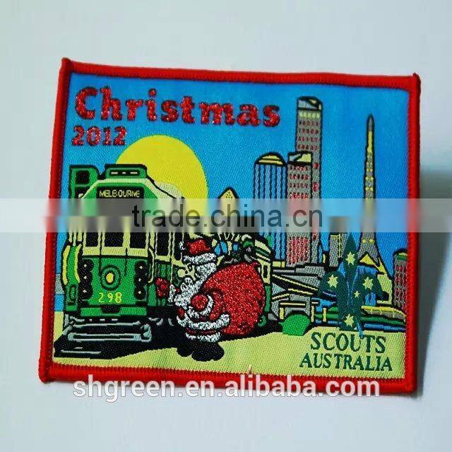 baseball cap weaving/woven epaulet label