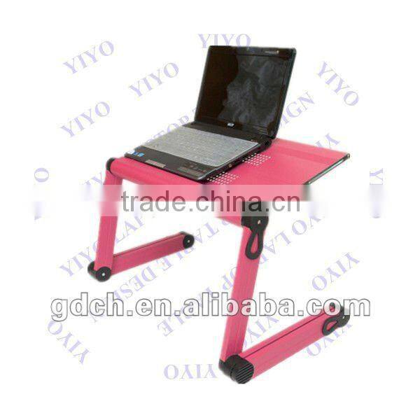 Foldable and portable folding laptop table with two usb powerful fans