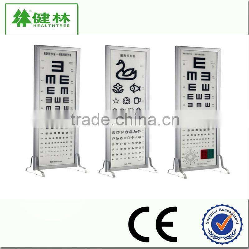 professional visual acuity chart with all Engish letter and aluminum frame