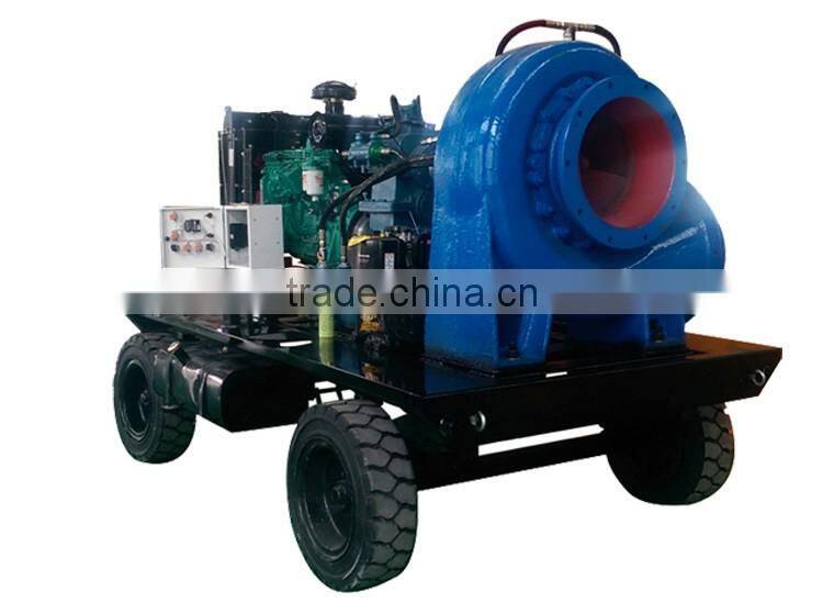 high flow mobile type diesel water pump,/sewage water pump 1260m3/h
