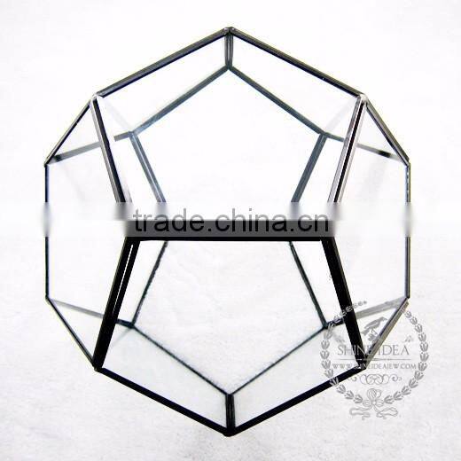 20*20*17cm geometric 12 face cutting glass terrarium flower arrangement air plant planter greenhouse home decoration 0100019