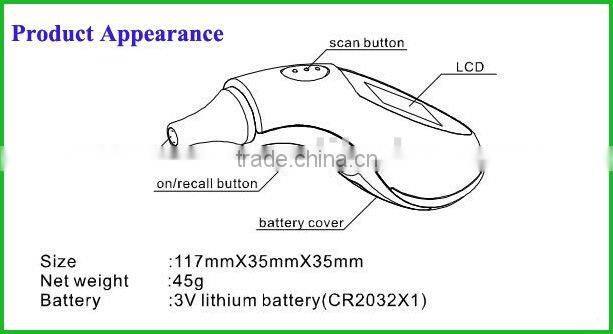 Digital infrared ear thermometer