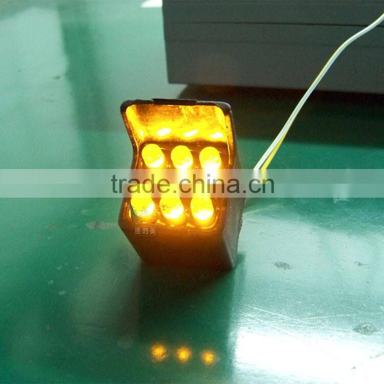 High brightness 26mm square design yellow LED pixel cluster traffic signal light