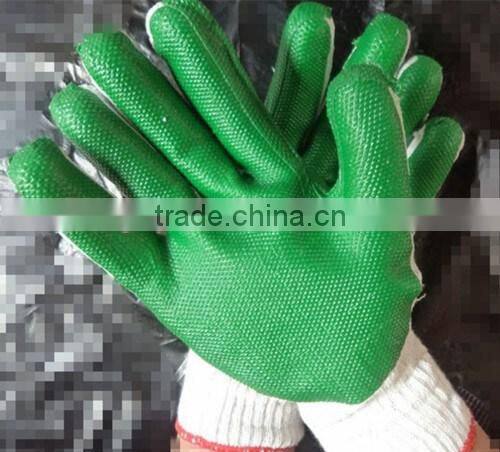 rubber gloves green blue red rubber coated gloves for contruction
