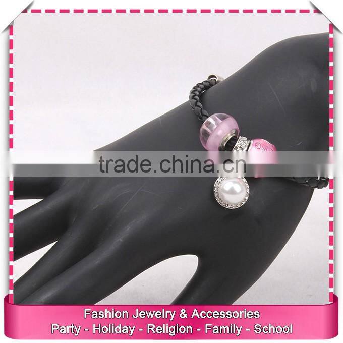 Custom leather luminous bracelet, hot sale bracelet of leather