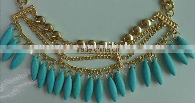 Turquoise Jewelry set necklace and earrings Fashion designs