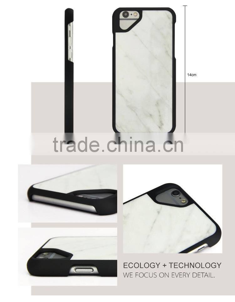 3D Knight Customized Laser Engraving LOGO TOP PC Black White Marble Stone for iPhone 6 6s Marble Case