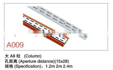 Metal column for slatwall hook/ wall upright