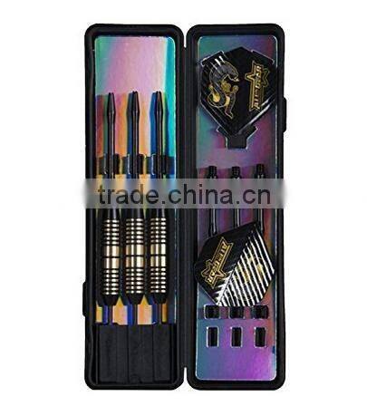 Darts 24 Grams, Brass Barrels And Features Steel Tips, 6 Aluminum Shafts, 3 PET Flights.
