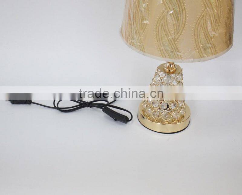 No.1 yiwu exporting commission agent wanted fashion cheap modern crystal bedside lamp table lamp