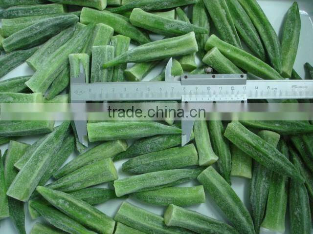 Frozen okra cut