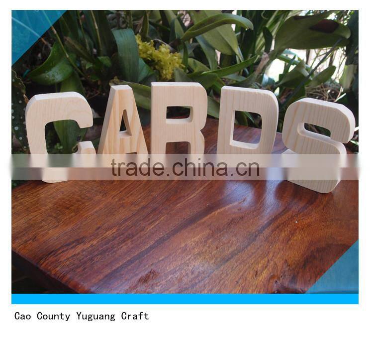 pine wooden letter "CARDS" for wedding decor