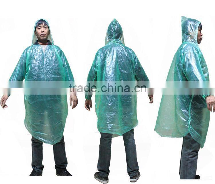 Supply one-off use PE Customized Rain Coat