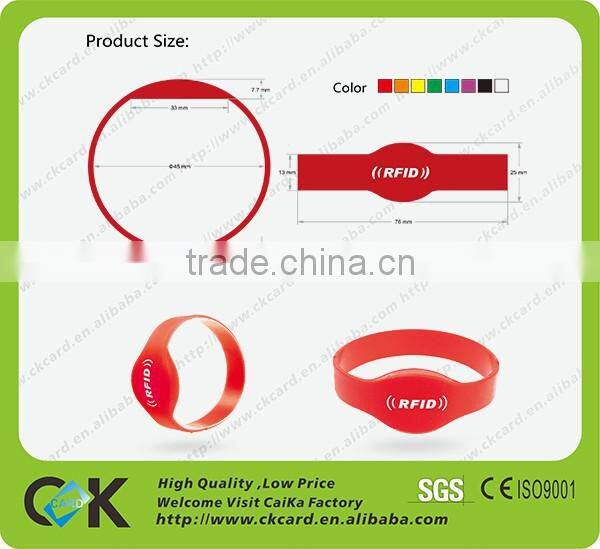 Competitive price soft PVC waterproof RFID bracelet