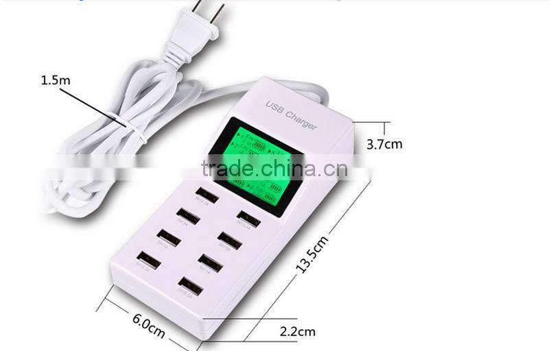 Wholesales USB socket EU/USA/AU/UK USB plug fast 8 port USB charger