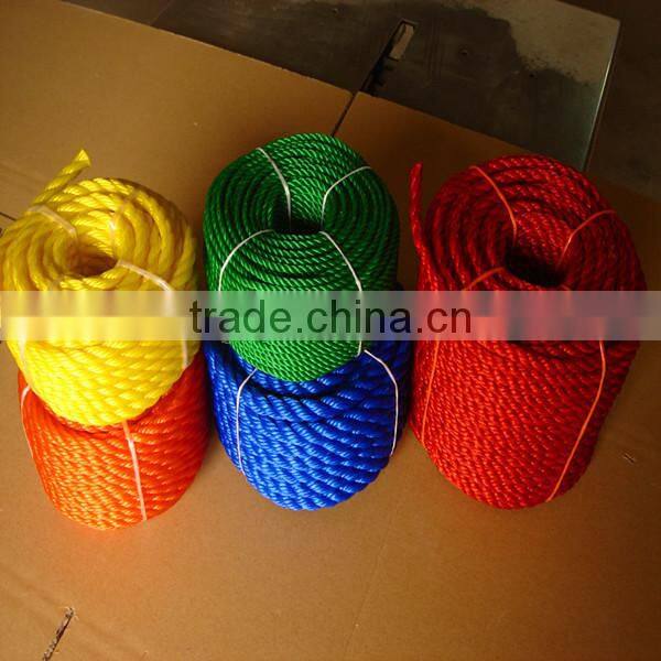 100% blue 3 strand polypropylene rope for tug and boat ships fishing