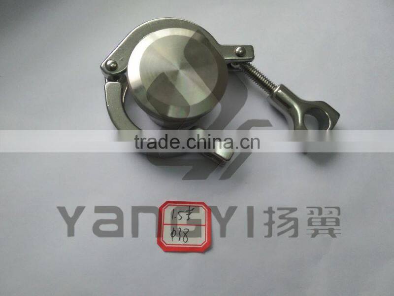 stainless steel 1.5'' tri clover clamp with end cap ferrule and gasket