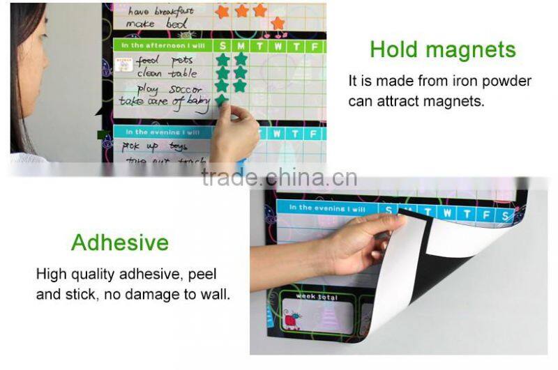 Magnetic Dry Erase Wall Sticker Printed Whiteboard Weekly Calendar 60 x 40 cm