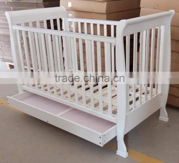 140x70cm multifunctional wooden baby cribs convertible crib