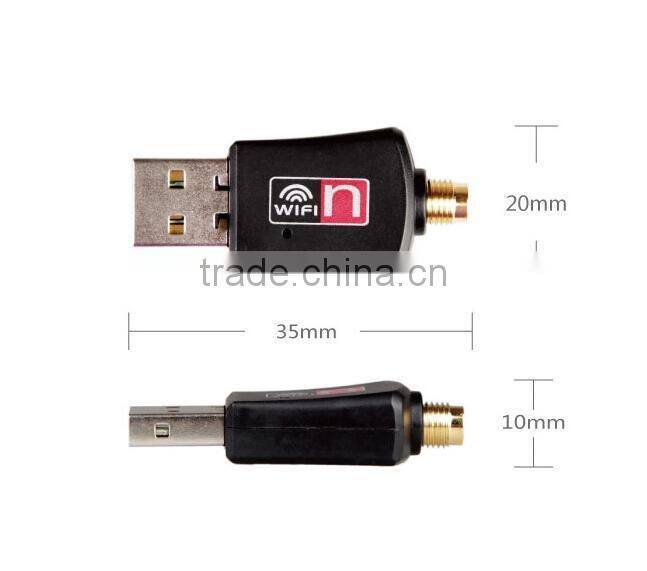 new design Mini 300M USB WiFi Wireless-N Network Networking Card with 2db/5dB Antenna LAN card Adapter