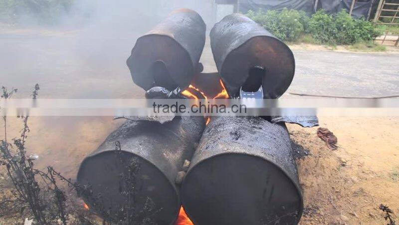 Firewood heating drummed bitumen decanter